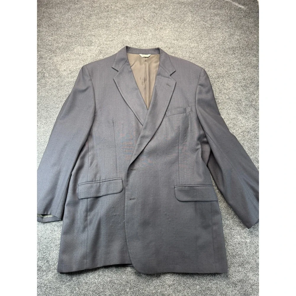 Alexander Lloyd Suit 52XL 41x32 Mens Vintage Double Breasted Gray Pleated Big